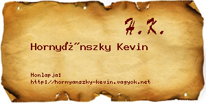 Hornyánszky Kevin névjegykártya
