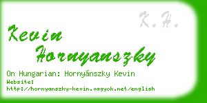 kevin hornyanszky business card