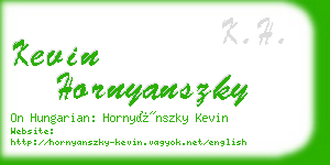kevin hornyanszky business card